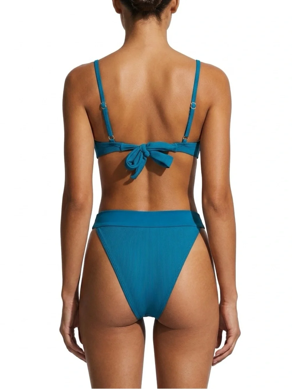 L*Space Bikini Set Hunter Top & Lola Bitsy Bottom Blue Small/Medium Resortwear
